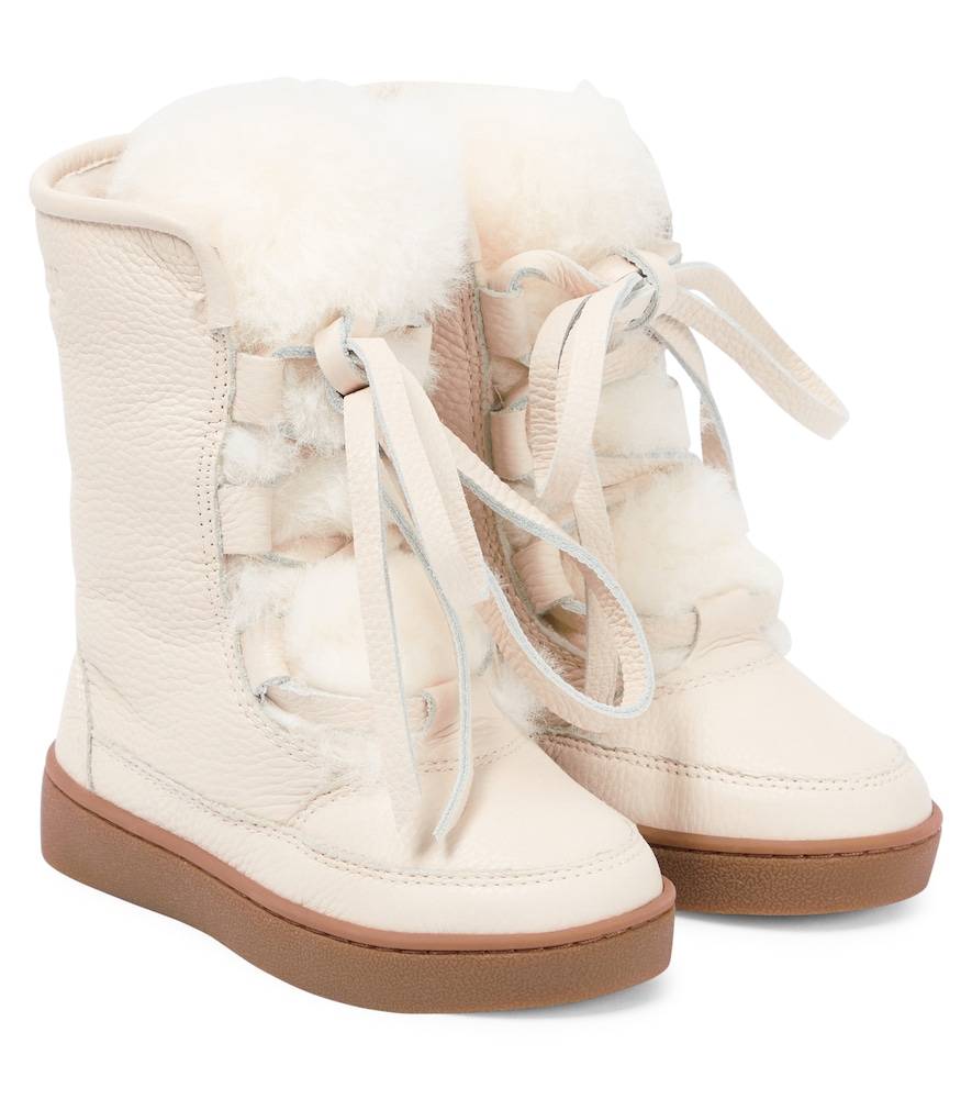 Donsje Botas Sonny de piel con forro de borrego - beige - EU 27