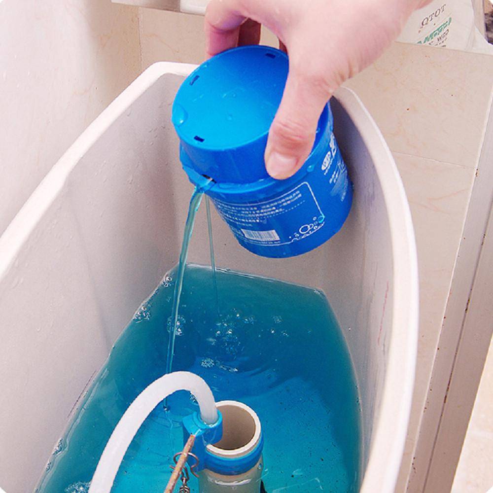 Magic Lasting Automatic Flush Toilet Cleaner Fläckborttagningsmedel på flaska blå