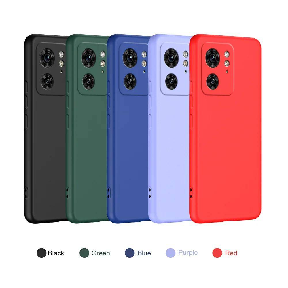 Hudkänsligt flytande silikonskal för Motorola Edge 50 40 30 Neo Edge 50 Fusion för Moto G84 G85 G35 G34 G32 4G 5G bakstycke mörkgrön färg