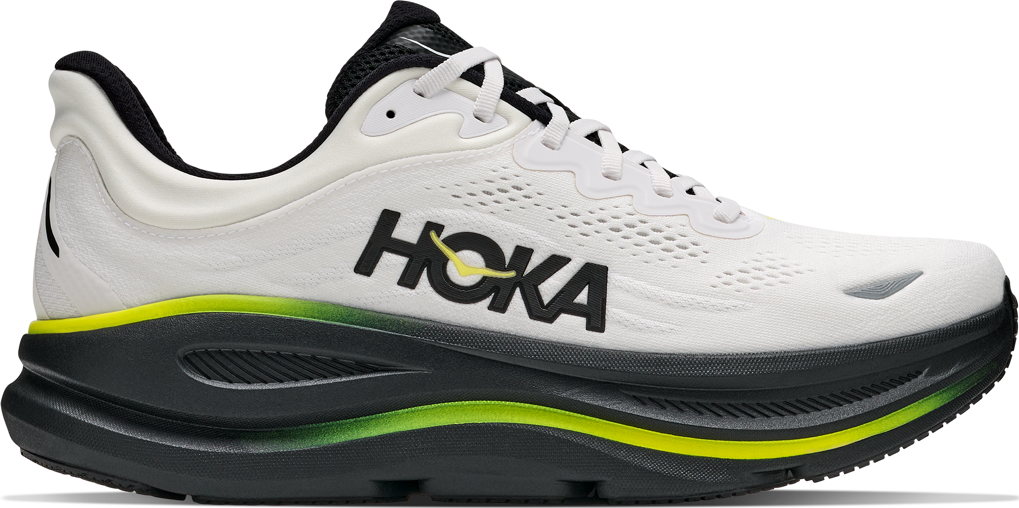 Hoka Men's Bondi 9 White/Citrus, 45 ⅓