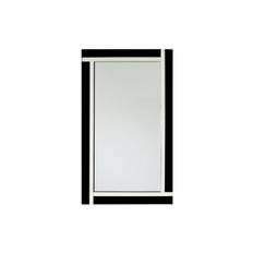 JUVLIE - 90X150CM SVART/SILVER SPEGEL M. RAM AV SPEGELGLAS