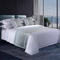 JANMEYO Hotelltäcke sängskydd sänglöpare moderna halsdukar slätt mjukt och behagligt sängskydd hotellrumsdekoration sänghandduk king size-grå ||50x260 cm (2 m) säng)
