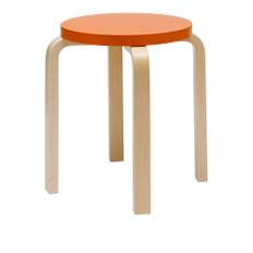 Artek - Pall E60 - Klarlackad/Orange - Taburetter - Alvar Aalto - Orange - Træ