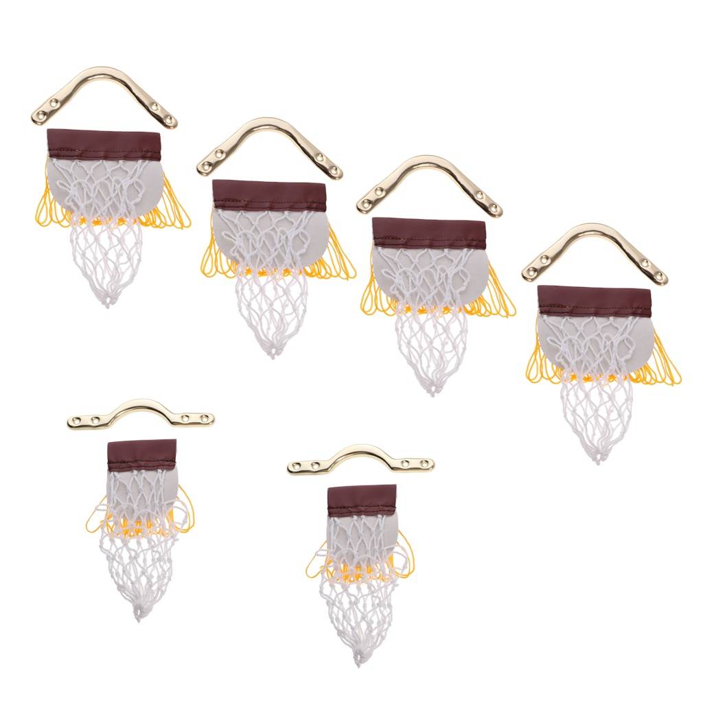 Pack of 6 barn biljardbord nätfickor strykjärn fäste set 4 hörn och 2 sidor