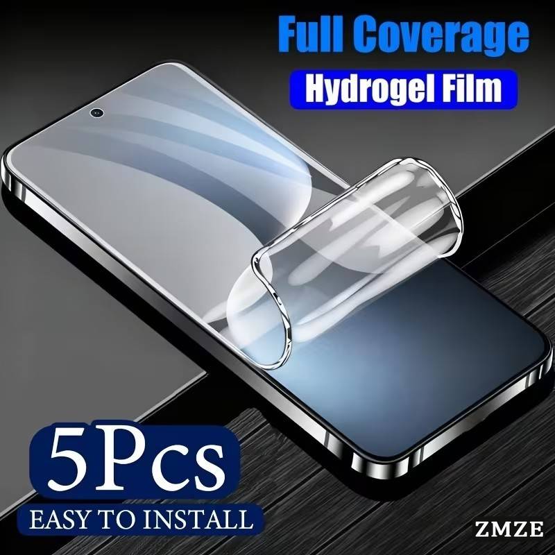 5 PCS Hydrogel Film for Realme GT 5 6 7 8 Pro Master 16 15 14 13 12 11 Pro PLUS High Definition Water-Resistant Protector Flim