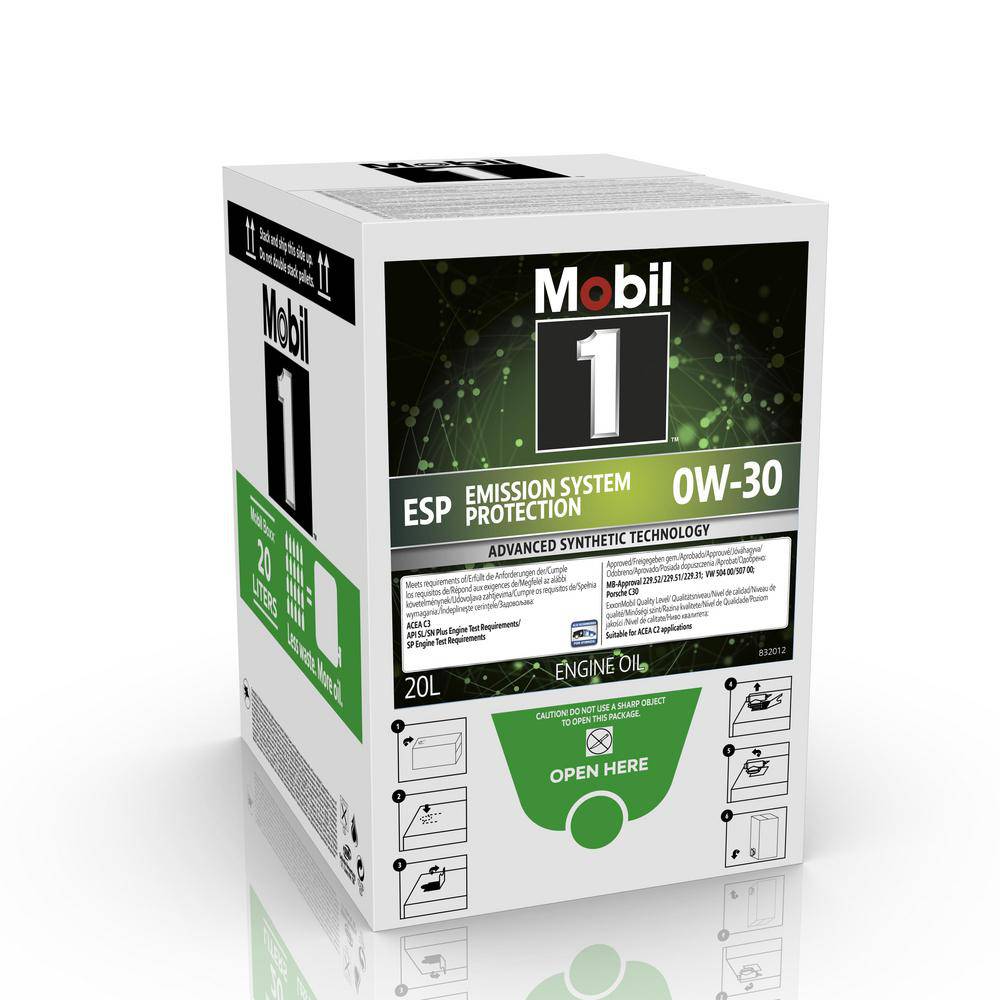 MOBIL 1 ESP 0W-30, BAG-IN-BOX Mobil Vw - Toyota - Mercedes - Audi - Skoda - Kia - Nissan - Peugeot
