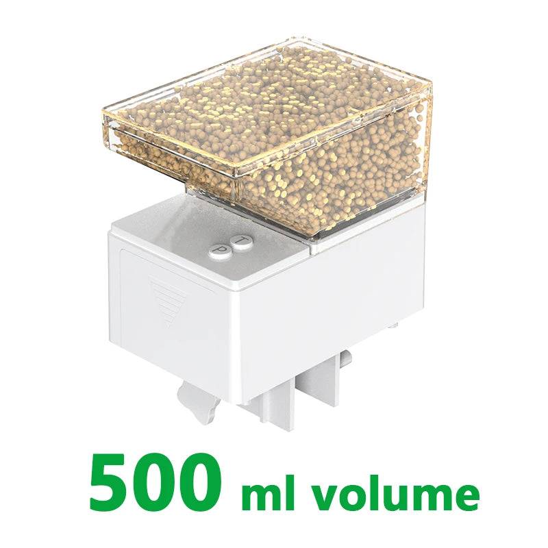 Adjustable Automatic Fish Feeder – Quantitative Aquarium Feeder for Goldfish & Indoor Tanks - 500ML / L (L)