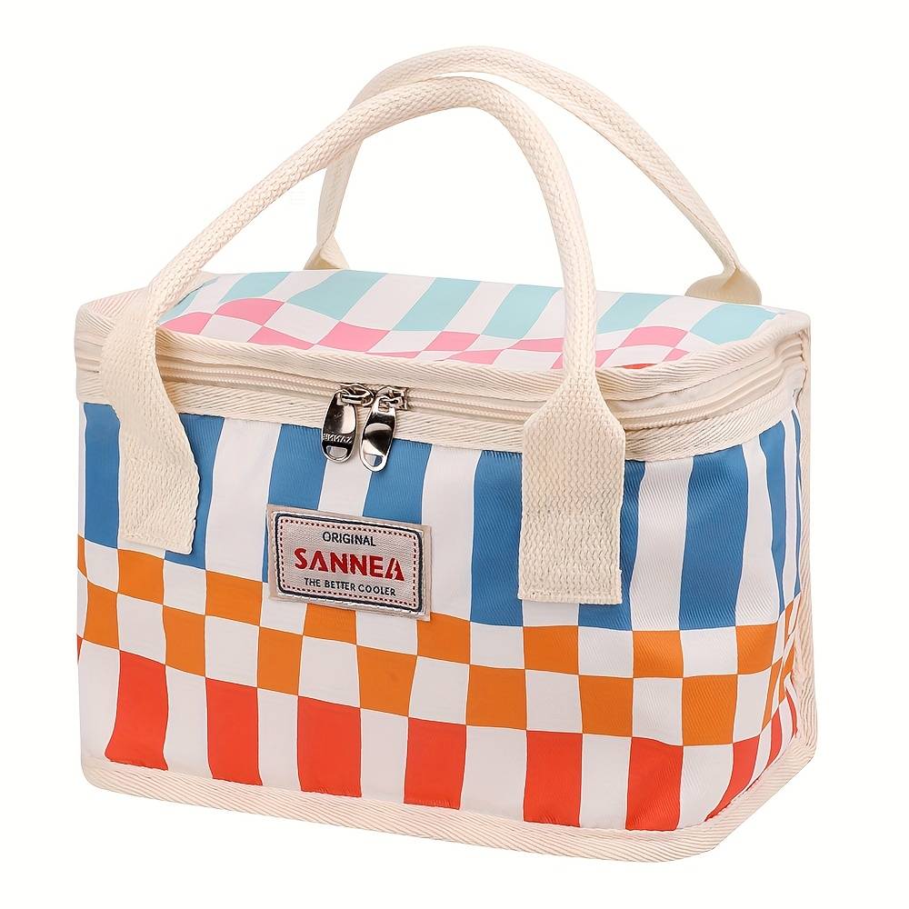 TEMU Printed Ice Bag With Peva Inner Thermal Layer Portable Container Outdoor Insulation Carry Bag Non Food Contact, Non-food Contact