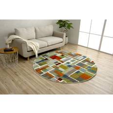 Ikehiko Corporation Rug Carpet Mat Carpet Round Eden Approximately 160 cm Round Red Antibacterial and deodorizing effect Deodorizing effect Durable röd