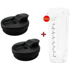 1 st 32 oz uns kopp med 2 pip tätning lock reservdelar tillbehör till nutri ninja auto-iq och duo blenders juicer