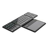 Generiskt hopfällbart Bluetooth-tangentbord med pekplatta, trådlöst vikbart tangentbord för Android, Windows, iOS, Mac OS