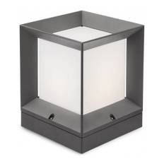 LANDMARK Halvmurslampe i aluminium og polycarbonat H27 cm 1 x E27 - Mat mørkegrå