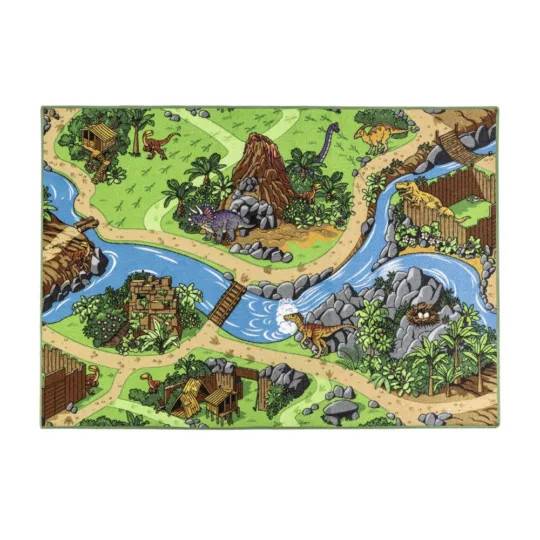 Mattor, Lekmatta Dinosaurie 95x133cm Dinosaurieleksaksmatta 750004 teppe børneværelse
