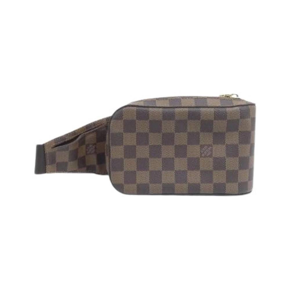 Louis Vuitton Vintage Pre-owned Geronimos Damier Skuldertaske - Vintage - Dame - Brun - ONE SIZE - Uld