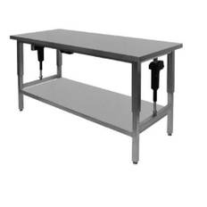 Hæve-/sænkebord m. underhylde, 70cm dyb, flere længder (Størrelse: 1700)