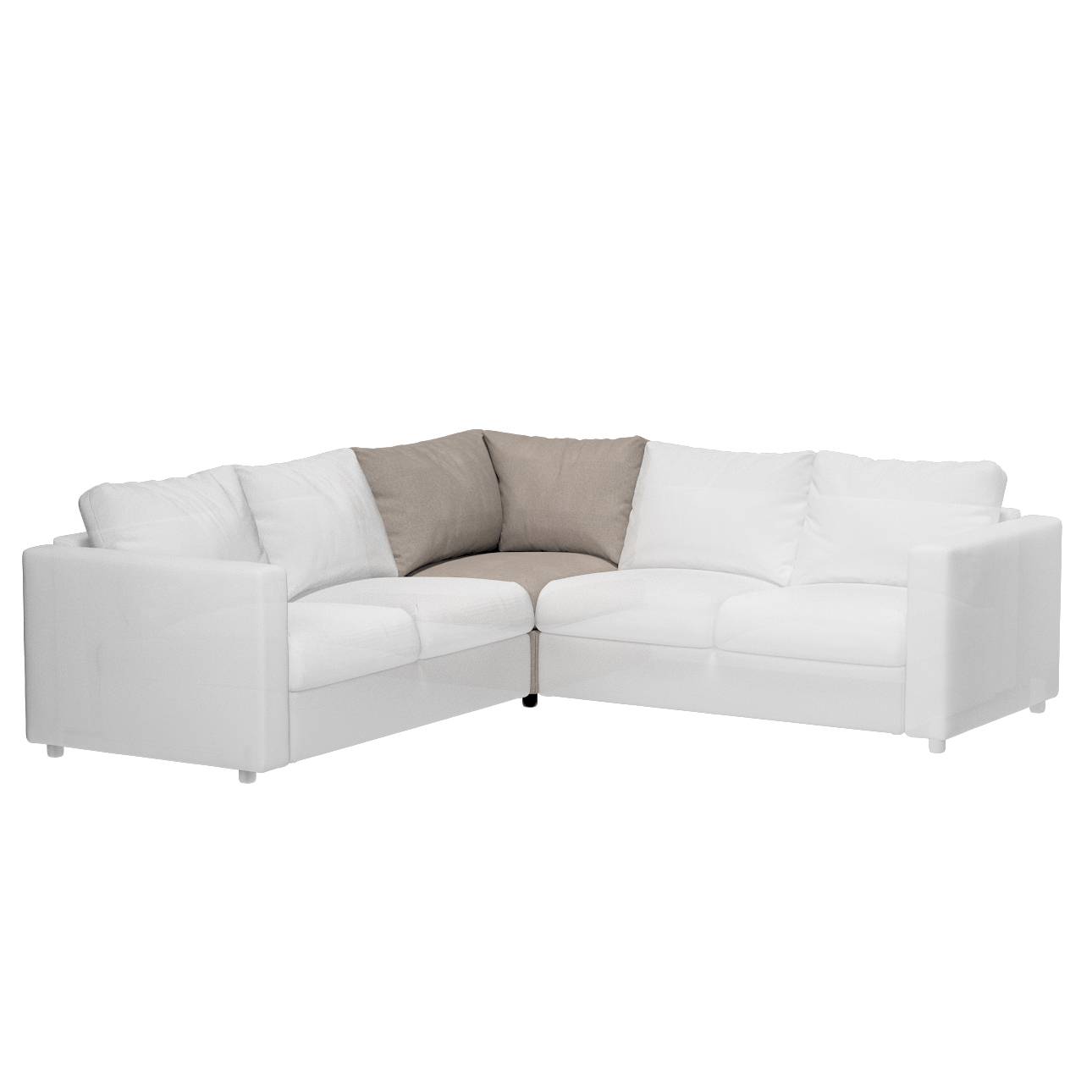 Vimle klädsel hörnsektion, Beige/grå, 93 x 93 x 83 cm, Etna