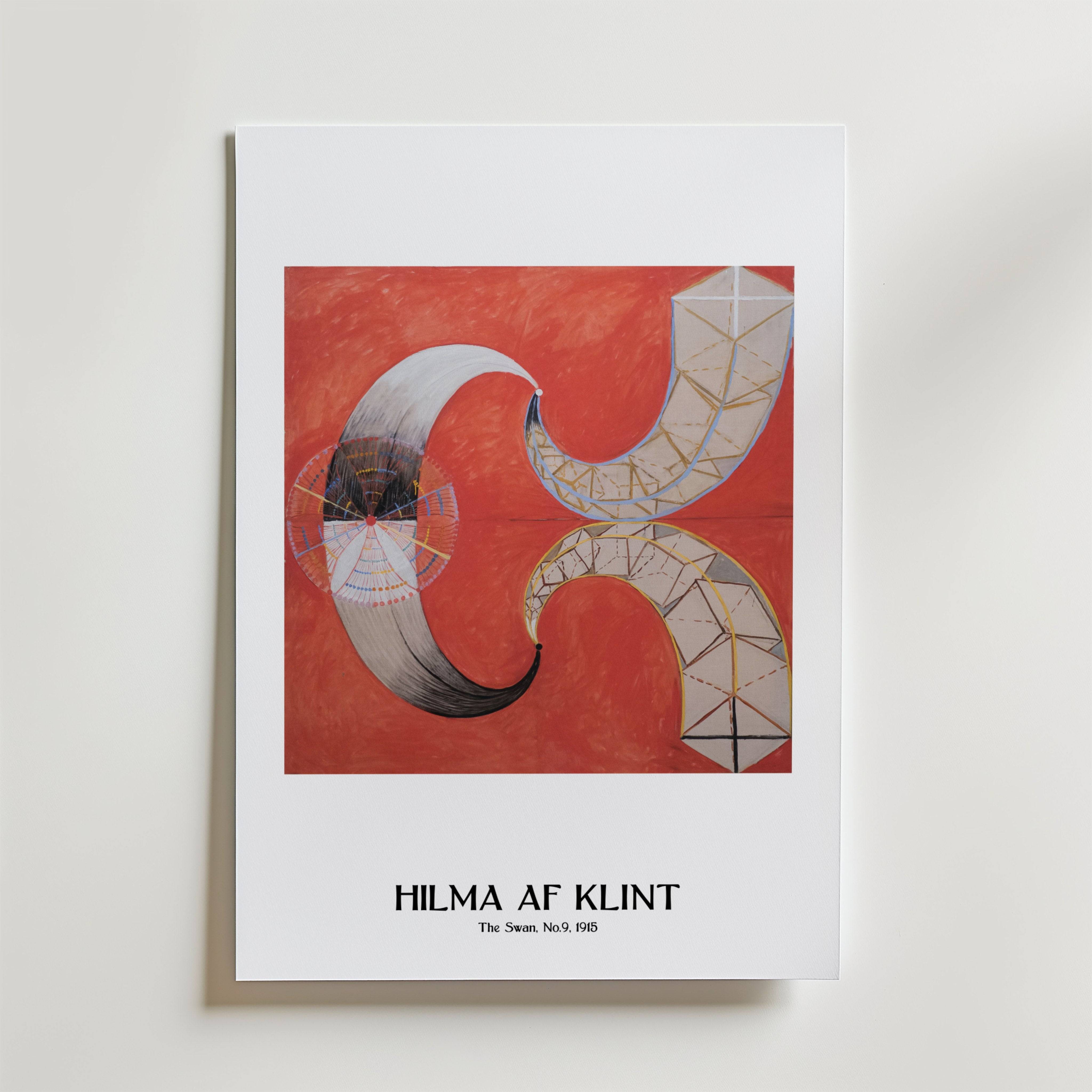 Hilma af Klint The Swan No.9 Poster - Premium Canvas 50x70 cm