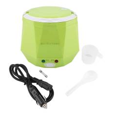 12V 100W 1.3 L Electric Portable Multifunctional Rice Cooker Food Steamer for Car Green grön