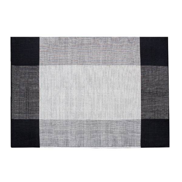 C. Olesen Kelim tæppe - Lucca - Black/White 60 x 90 cm.