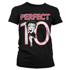 Betty Boop Perfect 10 Girly T-Shirt Svart L