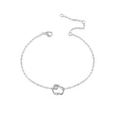 WiOGA Violet armbånd sølv m. ferskvandsperle (15,5-18cm)