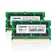 DUOMEIQI 8 GB (4 GBx2) PC3-10600 DDR3 1333 RAM 2Rx8 204-pin 1,5 V CL9 4 GB minnesuppgradering för tidig/sen 2011 13/15/17 tum MacBook Pro, Mid 2010 och Mid/Late 20 .5/68 .2 tum iMac, Mid 2011 Mac Mini