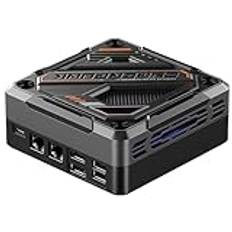 KingnovyPC AMD Ryzen 7 7840HS minidator, upp till 5,1 GHz, 16 GB DDR5 RAM 512 GB ministationär dator med 4K trippelskärm, HDMI, USB3.2, RJ45, WiFi 6 BT5.2 11 liten dator