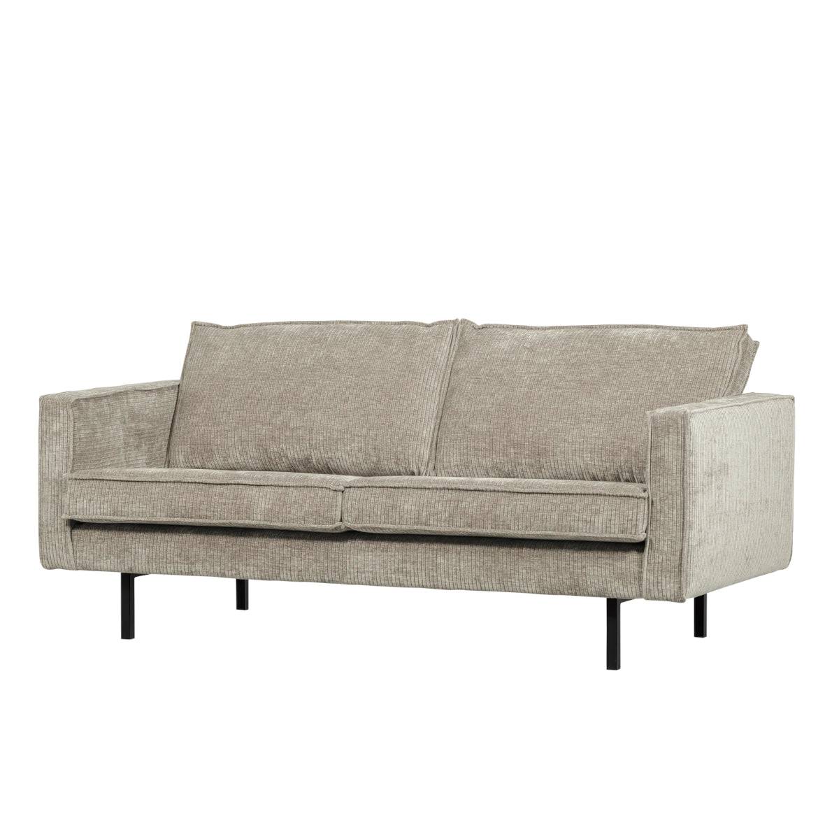 BePureHome Rodeo sofa - rib dark sand - 190 cm.