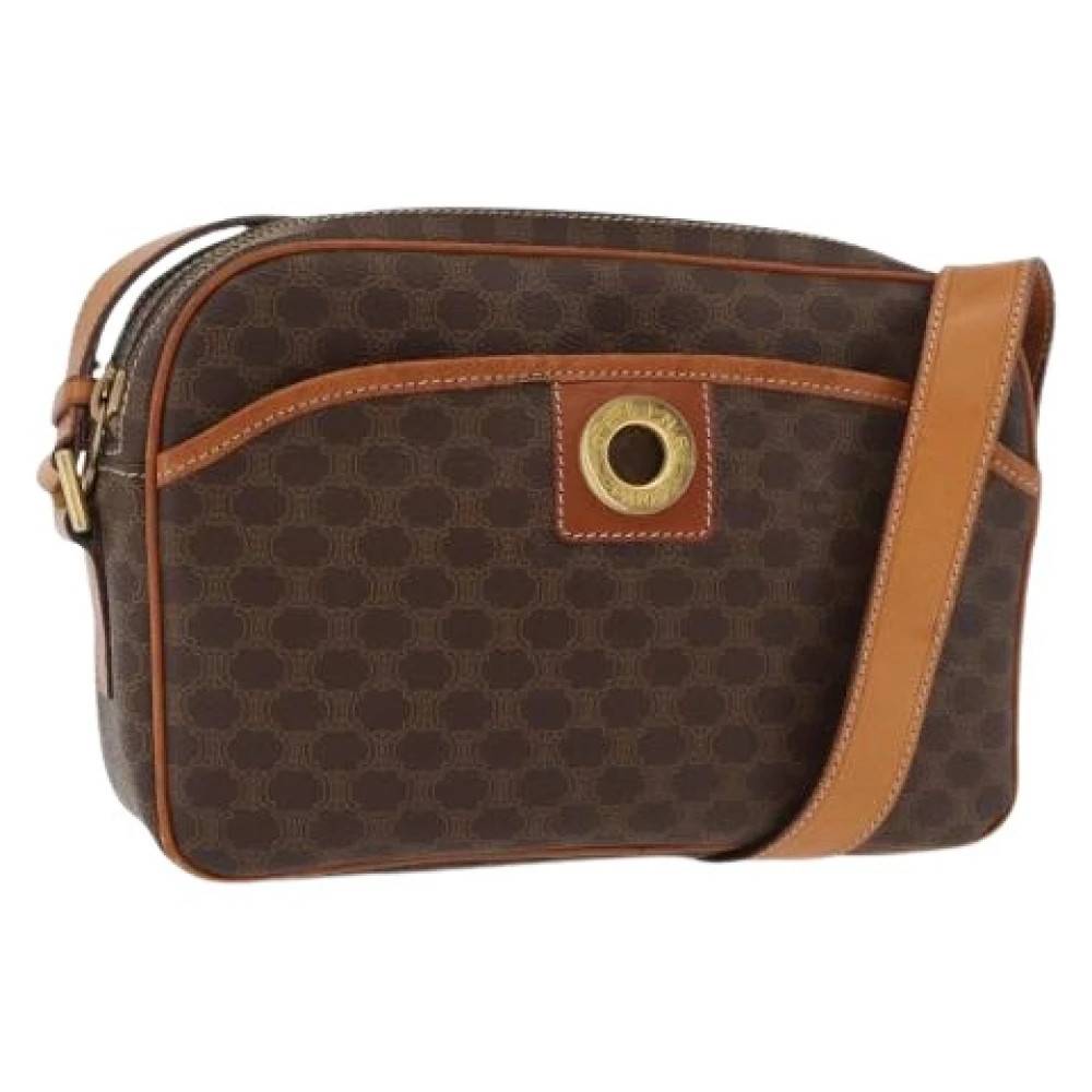Celine Vintage - Pre-owned Vintage Macadam Canvas Shoulder Bag Vintage - Dam - ONE Size - Läder