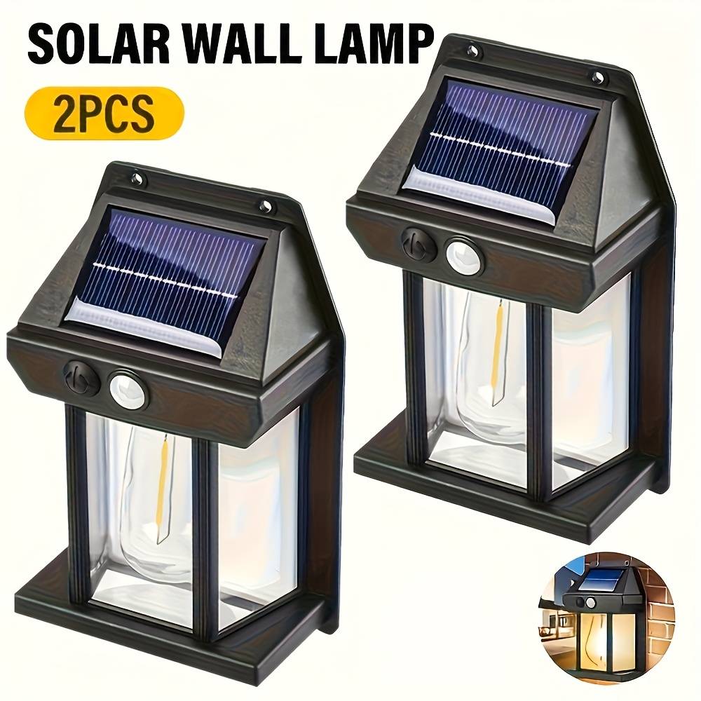 2-pack Commercial Solar Wall Lights For Outdoor Use Exterior Wall Light Strip With Motion Sensor Light-activated Solar Wall Lamp 3 Operation Ideal For Patios, Outdoor Areas, , Decks, And Entrances