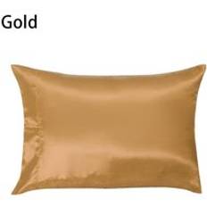 1 st 100% simulering siden örngott örngott fodral housewife queen standard 50 x 76cm - Guld-
