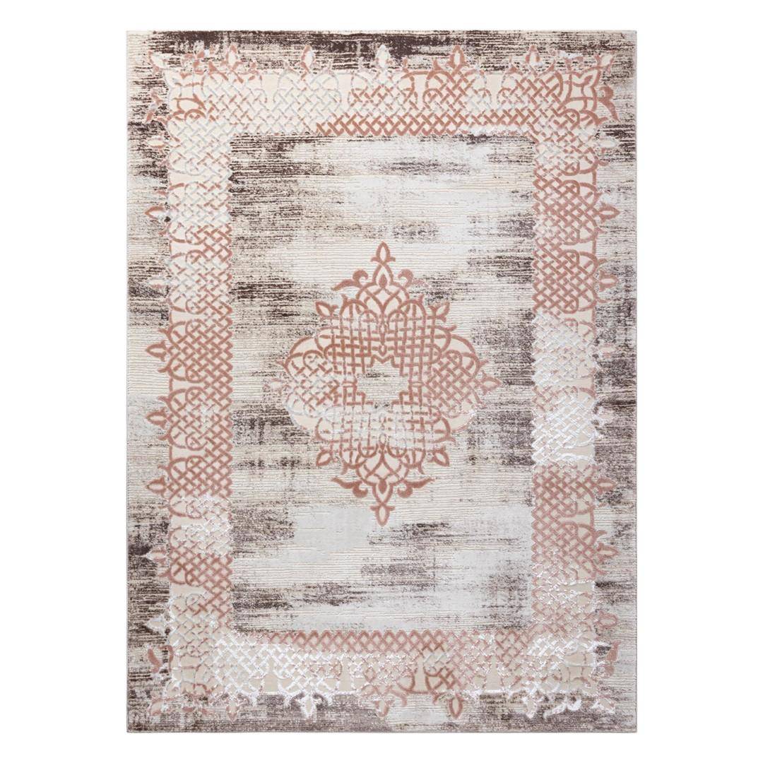 Gulvtæppe Hakano Iona Frame 3 - beige 140 x 190 cm