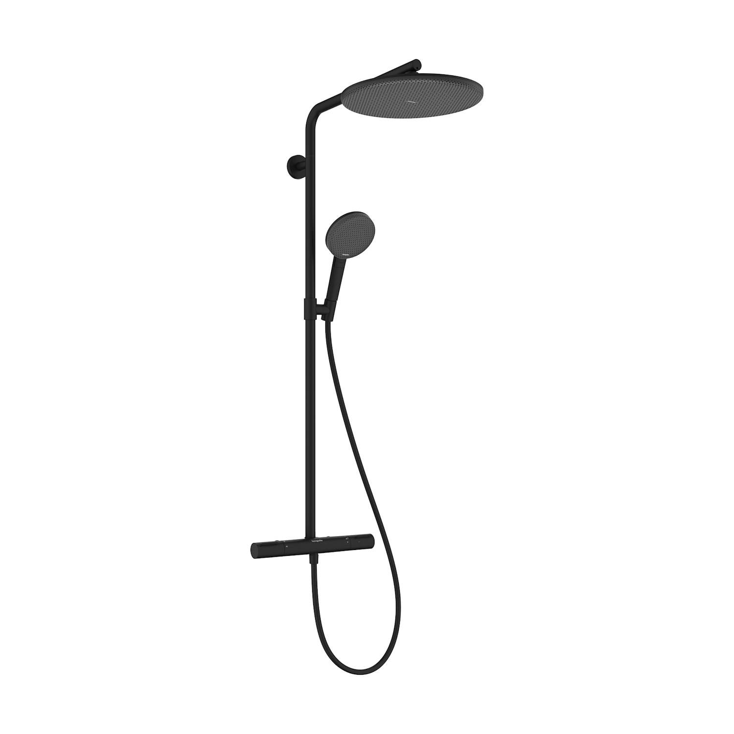Takduschset Hansgrohe Raindance Alive S Puro Showerpipe 300 1jet med Ecostat Element 160 cc Mattsvart
