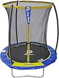 Studsmatta Elastisk Matta För Trädgård Ø 183/244 Komplett Set Säkerhetsnät Trappa Kantskydd För Barn Vuxna Rund Sport Fritid (Ø 183 cm)