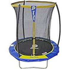 Studsmatta Elastisk Matta För Trädgård Ø 183/244 Komplett Set Säkerhetsnät Trappa Kantskydd För Barn Vuxna Rund Sport Fritid (Ø 183 cm)