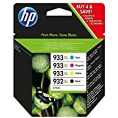 HP 932XL Black & 933XL Cyan Magenta Yellow Ink Cartridge Bundle Pack