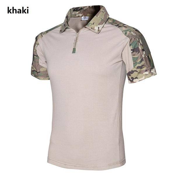 Camo Quick Dry andningsskjorta Tight Army Tactical Shirts Herr Compression Top Fitness Body Bulding S