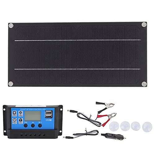 Solpanelssats med 600W 18V Monokristallin Panel, 100A Laddardrivrutin för Bil, Husvagn och Marin System