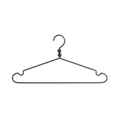 Helene Hanger | Bøjler i Sort | 3 stk - OneSize (L 42 cm x H 21 cm)