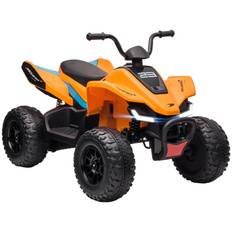 HOMCOM 12V elektrisk ATV-licenseret Mclaren MCL 35 Liveries, til børn med langsom start, MP3-slot, til alderen 3-8 – Orange