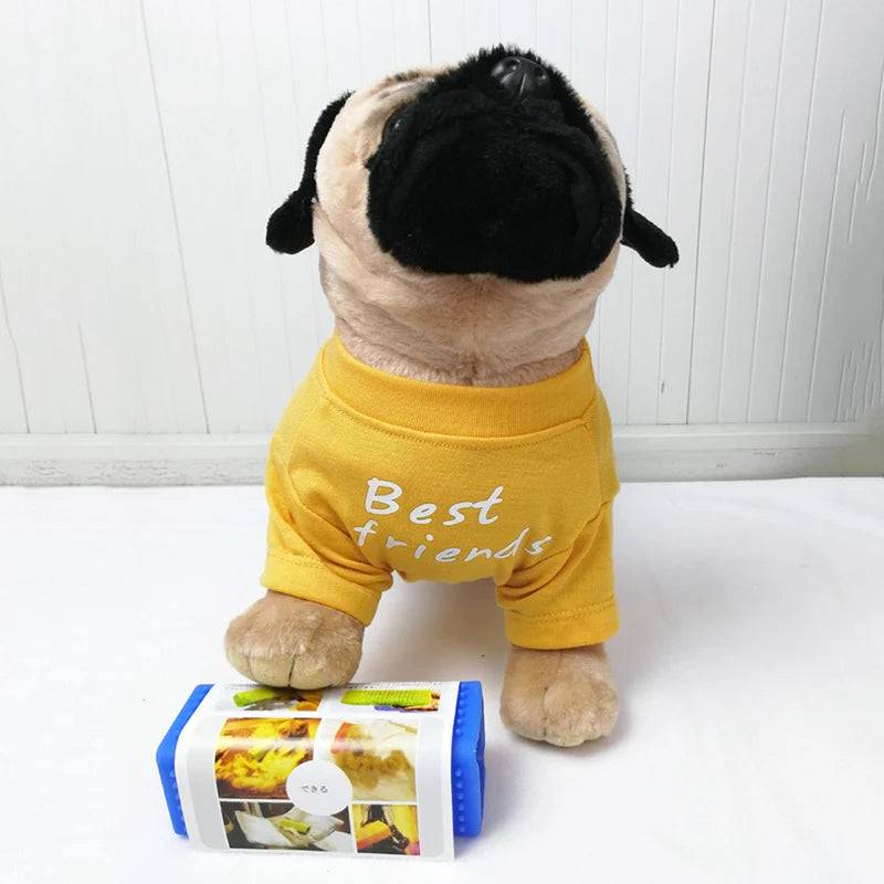 Round Neck T-Shirt Vest for Dogs — 7 Colours, S to XXL - Yellow / L-suit 5-7.5kg / SPC (L-suit 5-7.5kg)