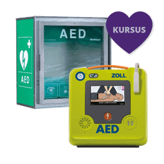 AED 3 hjertestarter + CA HSS100 hjertestarterskab + kursus