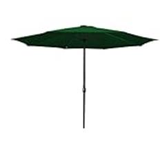 Jopassy Parasoll 350 cm stort, parasoll strand utan stativ, trädgårdsparaply UV-skydd parasol vattenavvisande med handvev marknadsparaply för terrass, balkong, trädgård, grön, Grönt parasoll, Ø350 cm