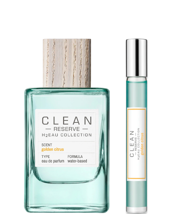 CLEAN Perfume Reserve H2EAU Golden Citrus EDP DUO: 100 ml + 10 ml. Rollerball.