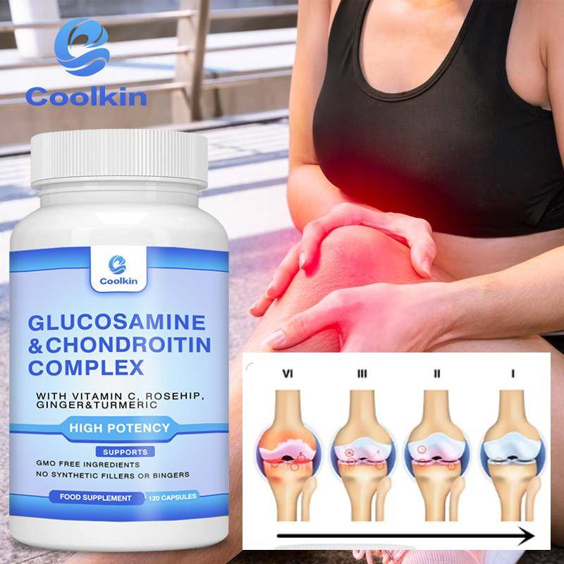 Coolkin - Glukosamin Kondroitin Komplex Kapslar - Vitamin C, Nypon, Ingefära och Gurkmeja - Ledhälsa