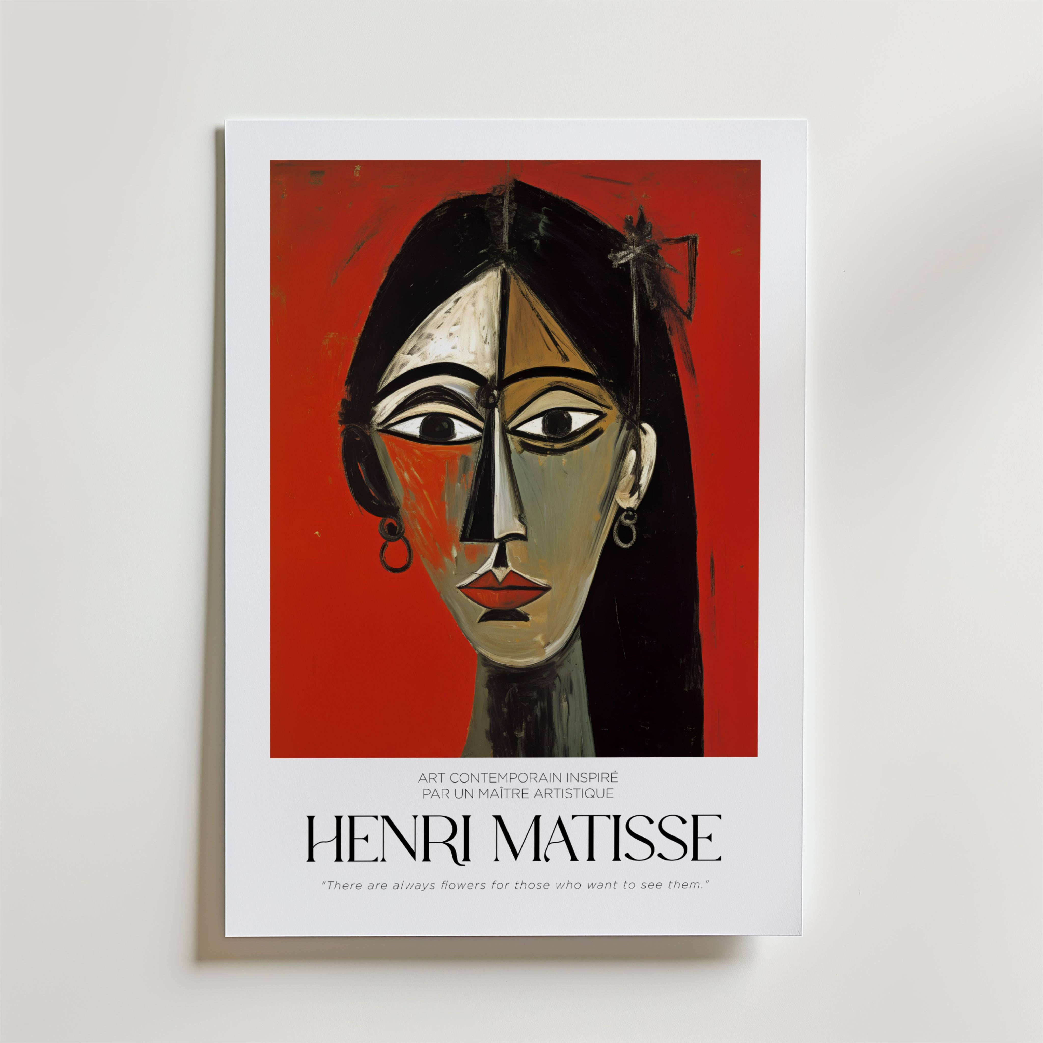 Two Sides of Her Matisse Poster - Premium Canvas 70x100 cm