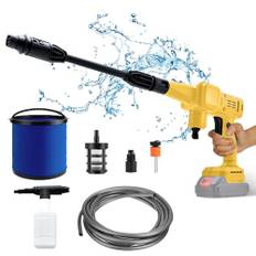 Akku Hochdruckreiniger für Dewalt akku 20v,mit 6-in-1 Multi-Sprühdüse, 20V Mobiler Hochdruckreiniger,45 Bar mit 5M Schlauch,Schaumkrug,für Auto Waschen Teppichreinigen Bewässern(ohne Akku & Ladegerät)