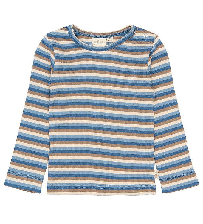 Petit Piao Bluse - Rib/Modal - PPSong - Infinity Multistriped - Petit Piao - 7 år (122) - Bluse