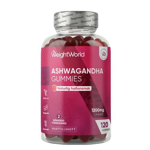 Ashwagandha 120 Gummies, 1200 mg - Kosttillskott som vingummi för stress