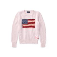 Polo Ralph Lauren Cotton American Pullover Kids Stl. XL fepojkar - Stickat Från Magasin - Lyserød (XL)